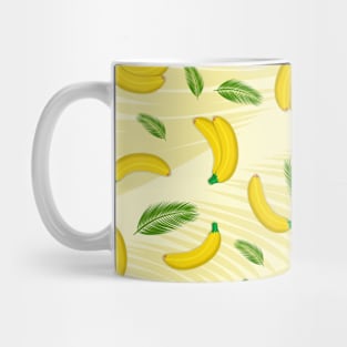 Bananas and tropical leaves pattern Mug